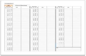 full year organizing calendar